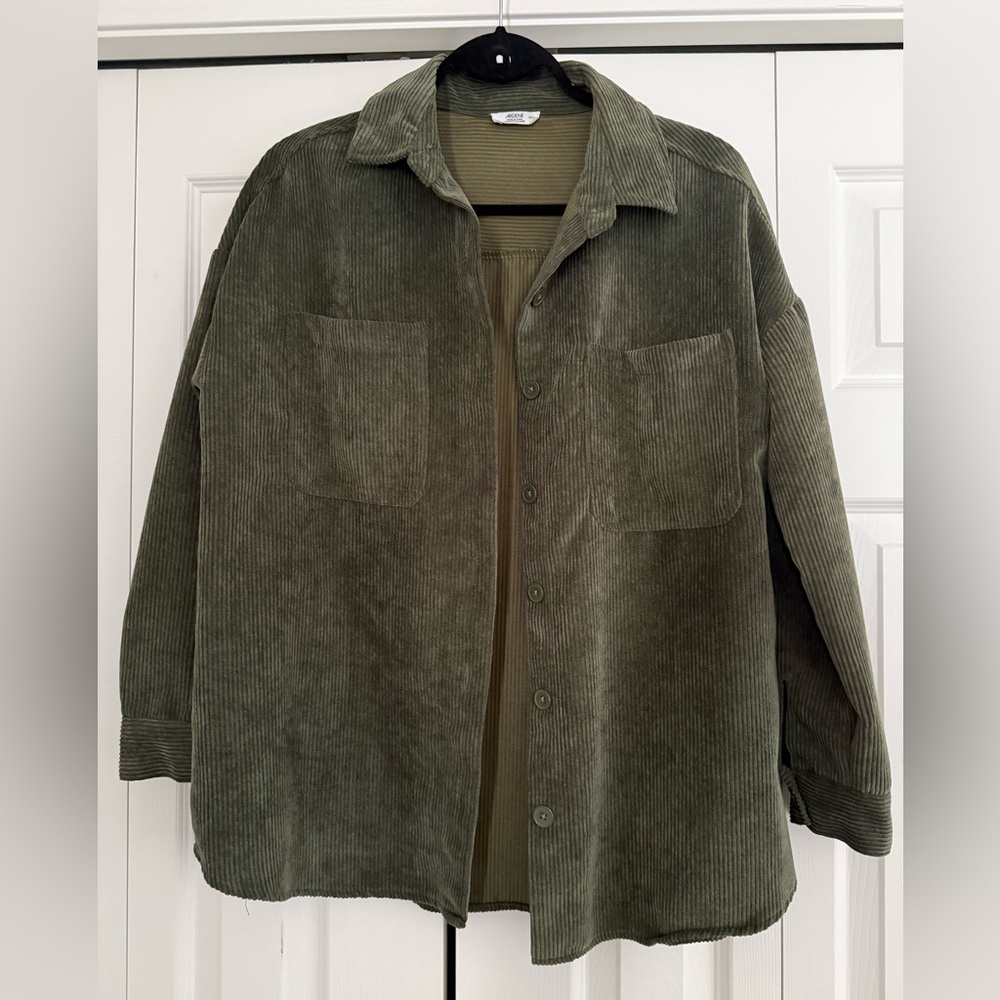 Ardene Forest Green Corduroy Shacket
